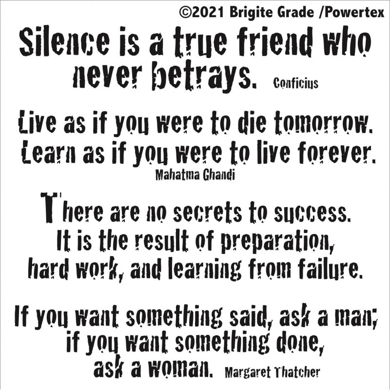Silence is a true friend 15x15 cm