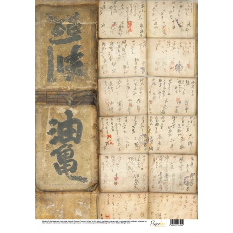 Papier jedwabny - stare japońskie pismo